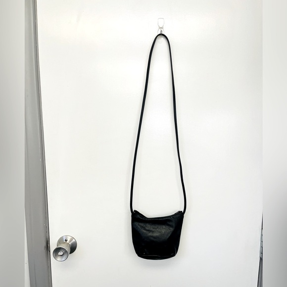 Small Black Leather Mini Crossbody Bag - Picture 7 of 7